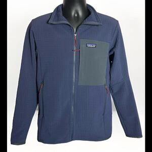 Patagonia Men's R2 Techface Jacket Full Zip Fleece Lined Navy Blue Medium NWT